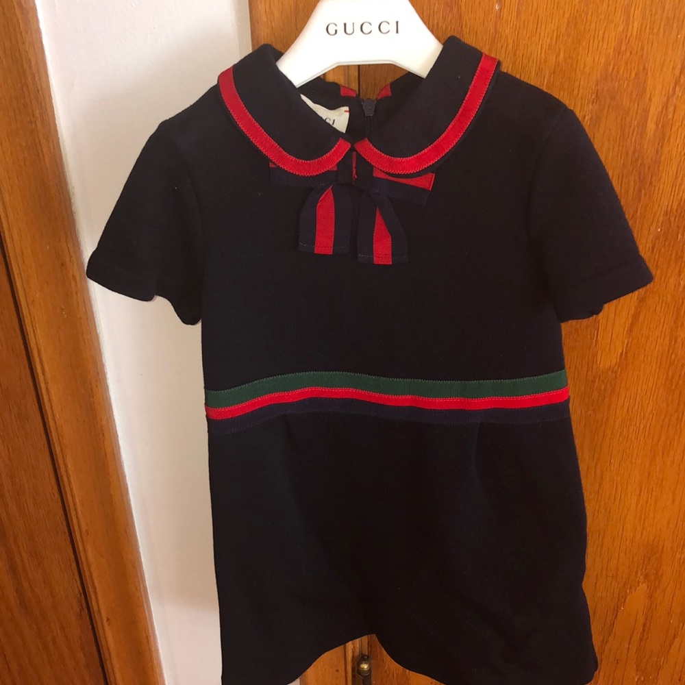 Authentic Gucci Children's cotton dress with bow